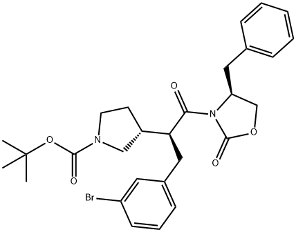 2565657-41-0 叔丁基(R)-3-((S)-1-((S)-4-苄基-2-氧代恶唑烷-3-基)-3-(3-溴苯基)-1-氧代丙烷-2-基) 1-吡咯烷甲酸酯