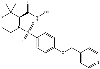 256647-03-7 (3R)-N-Hydroxy-2,2-dimethyl-4-[[4-(4-pyridinylmethoxy)phenyl]sulfonyl]-3-thiomorpholinecarboxamide