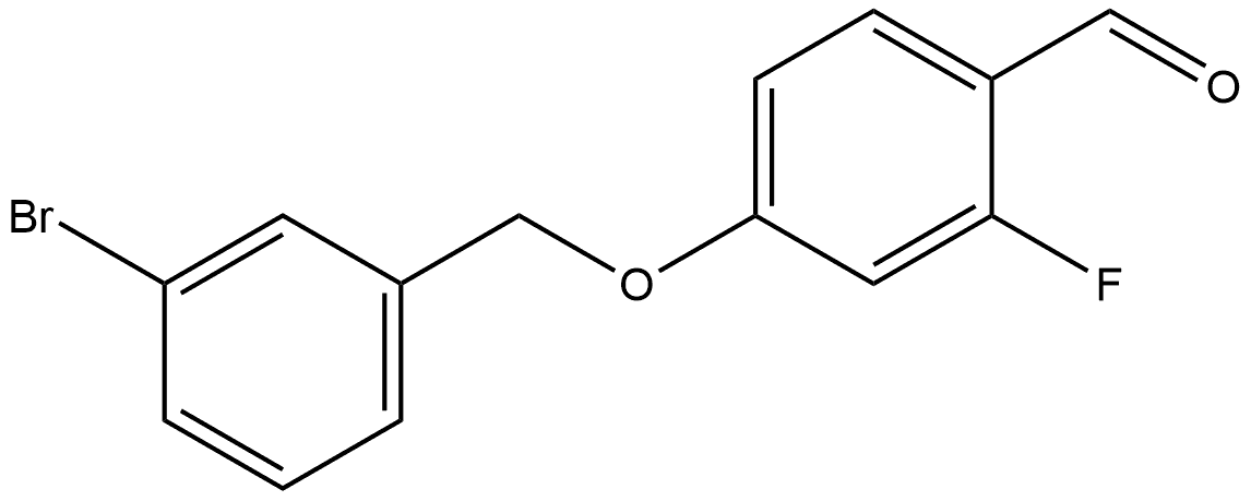 4-[(3-Bromophenyl)methoxy]-2-fluorobenzaldehyde 化学構造式