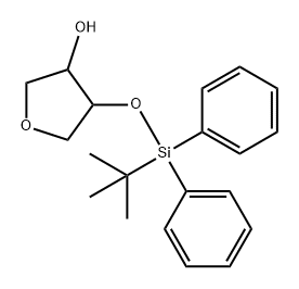 3-Furanol, 4-[[(1,1-dimethylethyl)diphenylsilyl]oxy]tetrahydro- Struktur