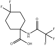 Cyclohexanecarboxylic acid, 4,4-difluoro-1-[(2,2,2-trifluoroacetyl)amino]-,2566830-66-6,结构式