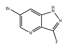 1H-Pyrazolo[4,3-b]pyridine, 6-bromo-3-fluoro- 化学構造式