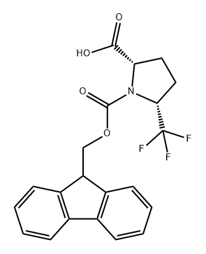 1,2-Pyrrolidinedicarboxylic acid, 5-(trifluoromethyl)-, 1-(9H-fluoren-9-ylmethyl) ester, (2S,5R)-,2567489-42-1,结构式