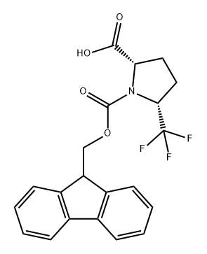 1,2-Pyrrolidinedicarboxylic acid, 5-(trifluoromethyl)-, 1-(9H-fluoren-9-ylmethyl) ester, (2S,5R)- Struktur