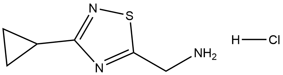 (3-Cyclopropyl-1,2,4-thiadiazol-5-yl)methanamine hydrochloride Struktur