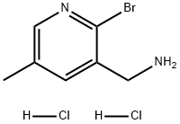 2-溴-5-甲基-3-吡啶甲胺(盐酸盐)(1:2),2567497-13-4,结构式