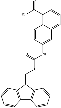 6-((((9H-芴-9-基)甲氧基)羰基)氨基)-1-萘甲酸, 2567498-00-2, 结构式