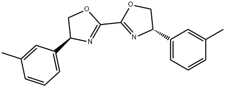 2,2'-Bioxazole, 4,4',5,5'-tetrahydro-4,4'-bis(3-methylphenyl)-, (4S,4'S)- Structure