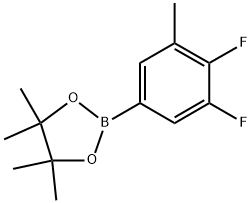2-(3,4-二氟-5-甲基苯基)-4,4,5,5-四甲基-1,3,2-二氧硼杂环戊烷, 2568182-96-5, 结构式