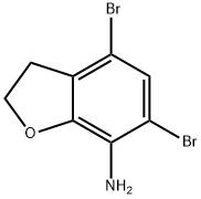 7-Benzofuranamine, 4,6-dibromo-2,3-dihydro- Structure