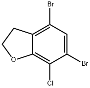 4,6-二溴-7-氯-2-3-二氢苯并呋喃 结构式