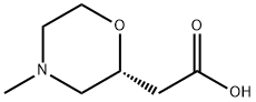 2-Morpholineacetic acid, 4-methyl-, (2R)- Structure