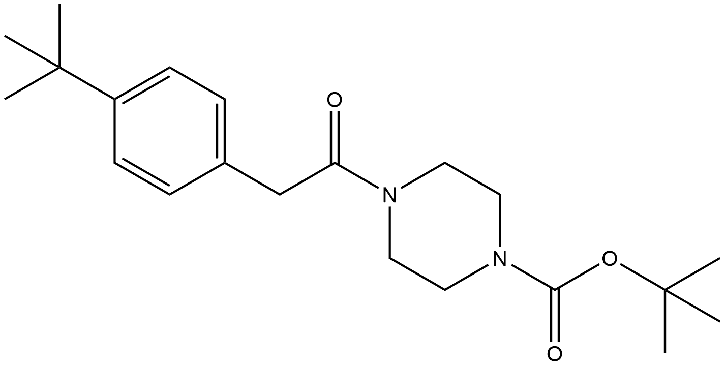 1,1-Dimethylethyl 4-[2-[4-(1,1-dimethylethyl)phenyl]acetyl]-1-piperazinecarbo... Structure