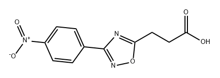 1,2,4-Oxadiazole-5-propanoic acid, 3-(4-nitrophenyl)- 结构式