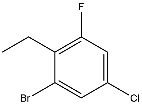 Benzene, 1-bromo-5-chloro-2-ethyl-3-fluoro- Struktur