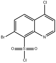 7-溴-4-氯喹啉-8-磺酰氯, 2570172-39-1, 结构式