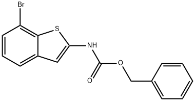 Carbamic acid, N-(7-bromobenzo[b]thien-2-yl)-, phenylmethyl ester Structure