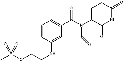 Pomalidomide-NH-PEG1-Ms Structure