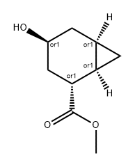 Bicyclo[4.1.0]heptane-2-carboxylic acid, 4-hydroxy-, methyl ester, (1R,2R,4S,6R)-rel- Struktur