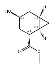 Bicyclo[4.1.0]heptane-2-carboxylic acid, 4-hydroxy-, methyl ester, (1R,2R,4R,6R)-rel- Struktur