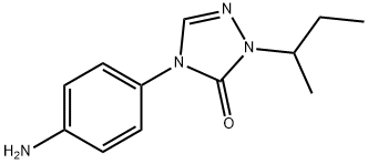 3H-1,2,4-Triazol-3-one, 4-(4-aminophenyl)-2,4-dihydro-2-(1-methylpropyl)- Struktur