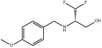 1-Propanol, 3,3-difluoro-2-[[(4-methoxyphenyl)methyl]amino]-, (2S)- Structure