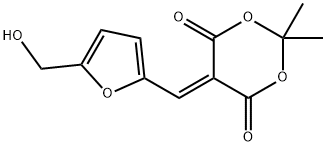 1,3-Dioxane-4,6-dione, 5-[[5-(hydroxymethyl)-2-furanyl]methylene]-2,2-dimethyl- 结构式