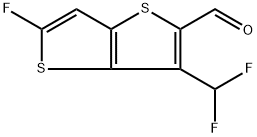 Thieno[3,2-b]thiophene-2-carboxaldehyde, 3-(difluoromethyl)-5-fluoro- Struktur