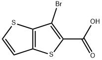 Thieno[3,2-b]thiophene-2-carboxylic acid, 3-bromo- 化学構造式