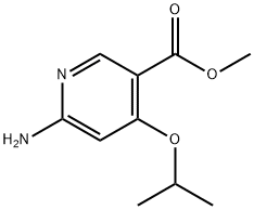 3-Pyridinecarboxylic acid, 6-amino-4-(1-methylethoxy)-, methyl ester Struktur