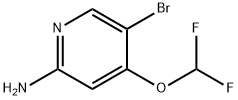 2-Pyridinamine, 5-bromo-4-(difluoromethoxy)- Struktur