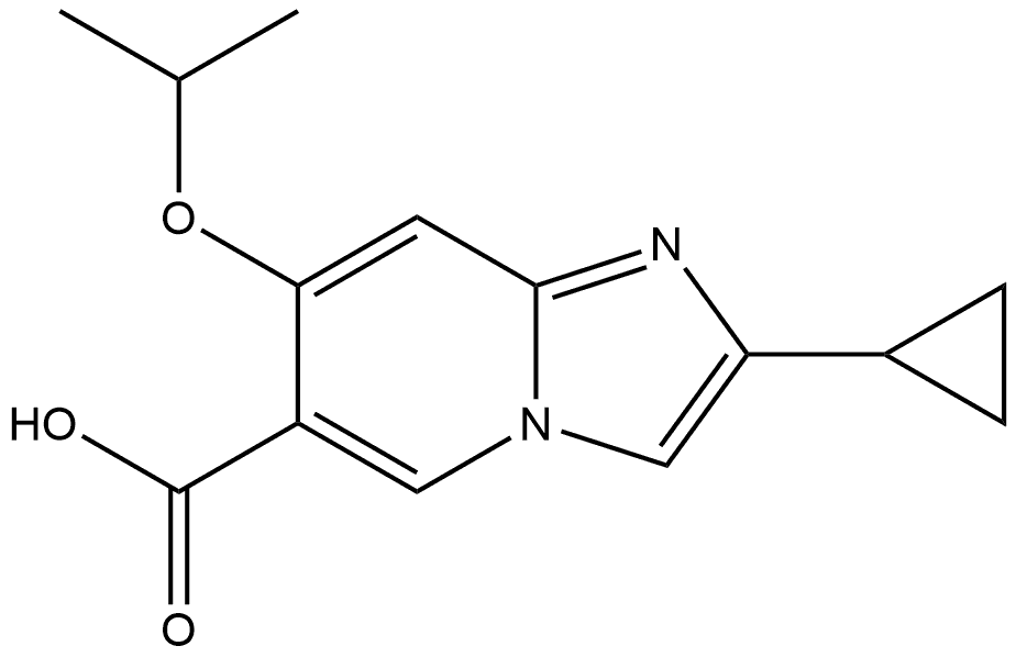 2-cyclopropyl-7-isopropoxy-imidazo[1,2-a]pyridine-6-carboxylic acid Structure