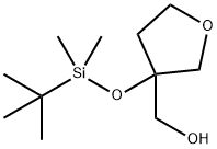 3-[[(1,1-Dimethylethyl)dimethylsilyl]oxy]tetrahydro-3-furanmethanol 化学構造式