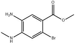 Benzoic acid, 5-amino-2-bromo-4-(methylamino)-, methyl ester Struktur