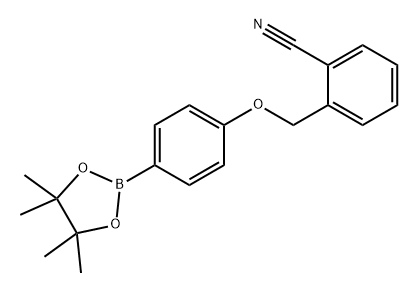 Benzonitrile, 2-[[4-(4,4,5,5-tetramethyl-1,3,2-dioxaborolan-2-yl)phenoxy]methyl]- Structure