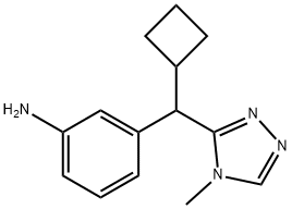 Benzenamine, 3-[cyclobutyl(4-methyl-4H-1,2,4-triazol-3-yl)methyl]- Structure