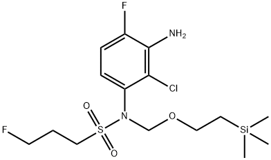 1-Propanesulfonamide, N-(3-amino-2-chloro-4-fluorophenyl)-3-fluoro-N-[[2-(trimethylsilyl)ethoxy]methyl]- Structure