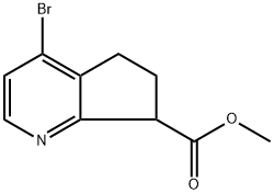 5H-Cyclopenta[b]pyridine-7-carboxylic acid, 4-bromo-6,7-dihydro-, methyl ester Struktur