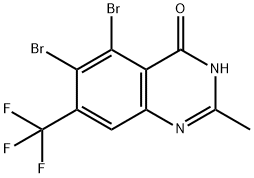 4(3H)-Quinazolinone, 5,6-dibromo-2-methyl-7-(trifluoromethyl)- Struktur