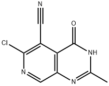 Pyrido[3,4-d]pyrimidine-5-carbonitrile, 6-chloro-3,4-dihydro-2-methyl-4-oxo-|