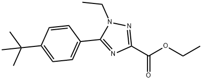 5-(4-(叔丁基)苯基)-1-乙基-1H-1,2,4-三唑-3-羧酸乙酯, 2573850-22-1, 结构式