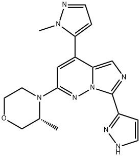 2574545-45-0 Imidazo[1,5-b]pyridazine, 2-[(3R)-3-methyl-4-morpholinyl]-4-(1-methyl-1H-pyrazol-5-yl)-7-(1H-pyrazol-3-yl)-