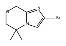 8H-Imidazo[2,1-c][1,4]oxazine, 2-bromo-5,6-dihydro-5,5-dimethyl- 化学構造式