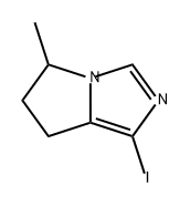 5H-Pyrrolo[1,2-c]imidazole, 6,7-dihydro-1-iodo-5-methyl- 化学構造式