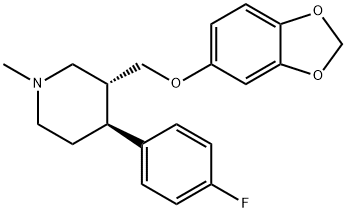 Piperidine, 3-[(1,3-benzodioxol-5-yloxy)methyl]-4-(4-fluorophenyl)-1-methyl-, (3R,4S)- Structure