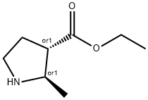 trans-2-Methyl-pyrrolidine-3-carboxylic acid ethyl ester Structure