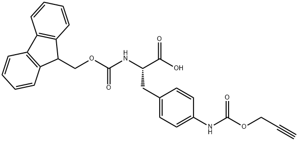 N-[(9H-Fluoren-9-ylmethoxy)carbonyl]-4-[[(2-propyn-1-yloxy)carbonyl]amino]-L-phenylalanine,2576508-07-9,结构式