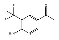 Ethanone, 1-[6-amino-5-(trifluoromethyl)-3-pyridinyl]- Structure