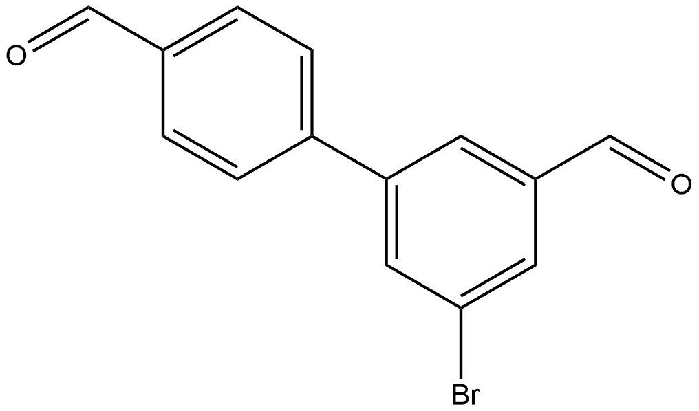 5-Bromo[1,1′-biphenyl]-3,4′-dicarboxaldehyde Struktur