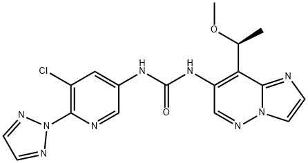 2577171-33-4 Urea, N-[5-chloro-6-(2H-1,2,3-triazol-2-yl)-3-pyridinyl]-N'-[8-[(1S)-1-methoxyethyl]imidazo[1,2-b]pyridazin-7-yl]-